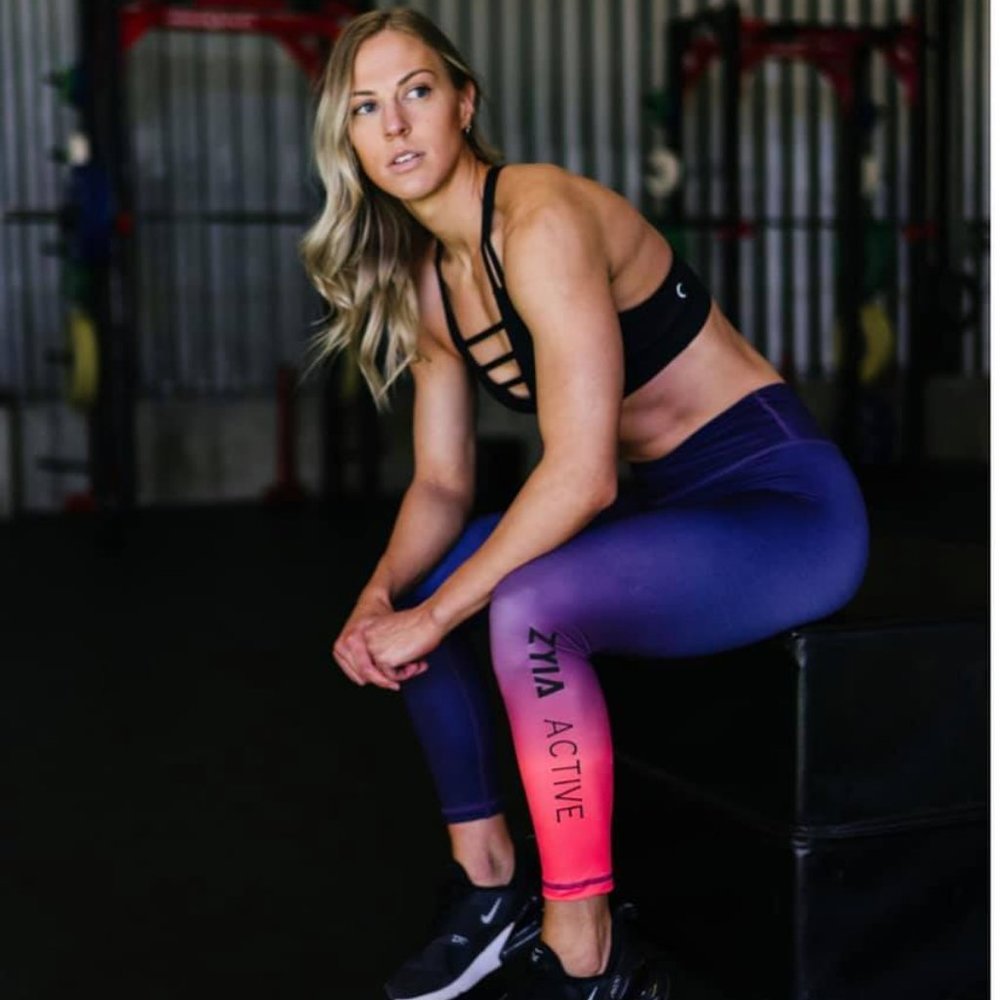 ZYIA Purple to Pink Ombre Active Leggings